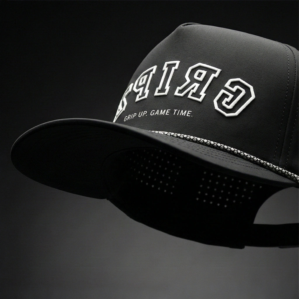 Black "GRIPZ" Snapback Rope Hat