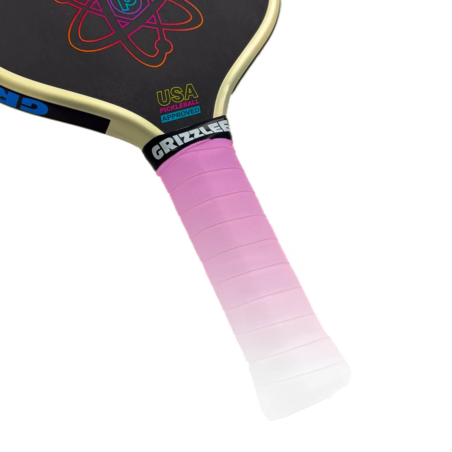 Play in style with GRIZZLEE GRIPZ Pink‑to‑White Gradient Overgrip, delivering plush cushioning, sweat‑wicking comfort, and secure hold.