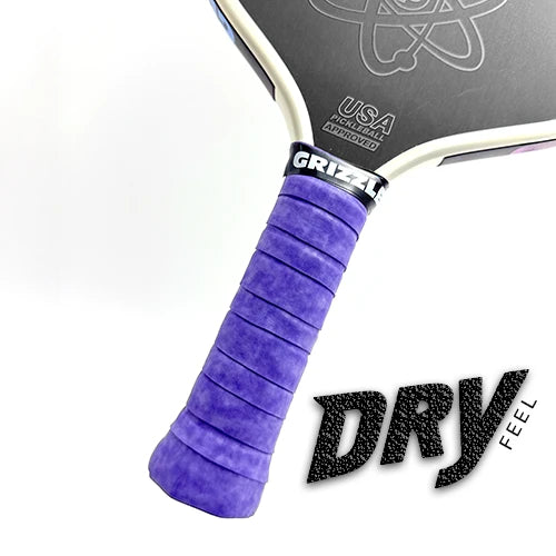 Purple Pro Tour Dry Grips by Grizzlee Gripz delivering exceptional sweat absorption and anti-slip stability for pickleball, with Yonex-inspired design for better performance.