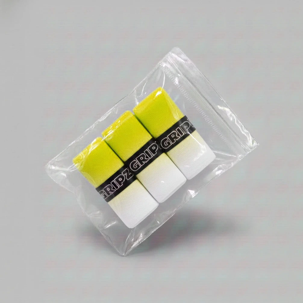 Grizzlee Gripz Pro Tour Gradient yellow 3pk with gray background