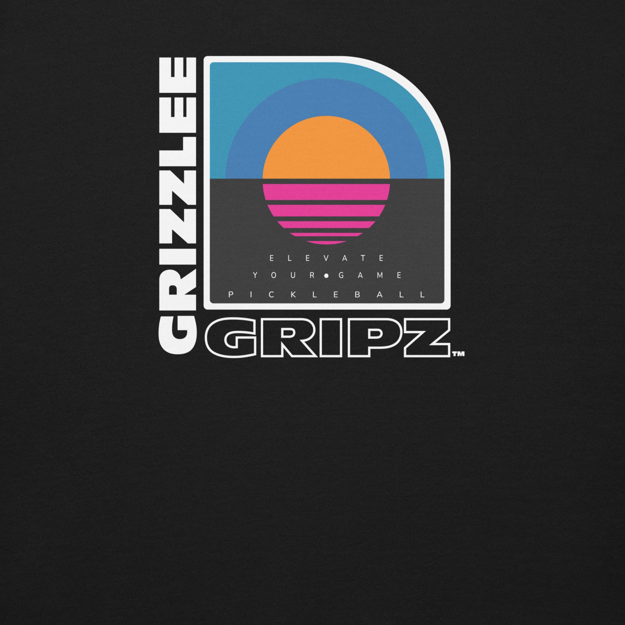 colorful elevate your game logo on black background